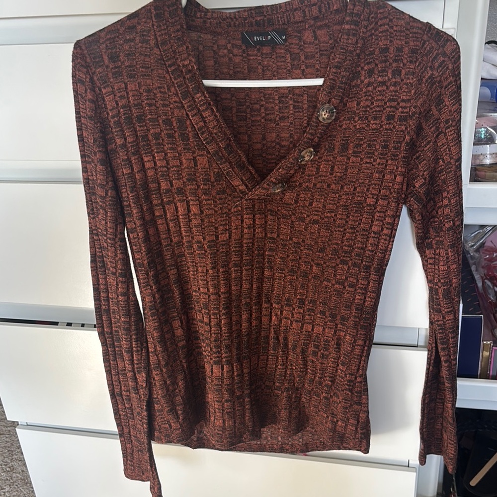 Women's Rust Long Sleeve Top